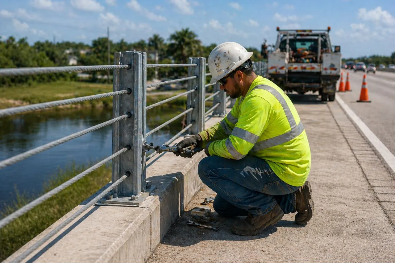 Cable rail maintenance services in Florida